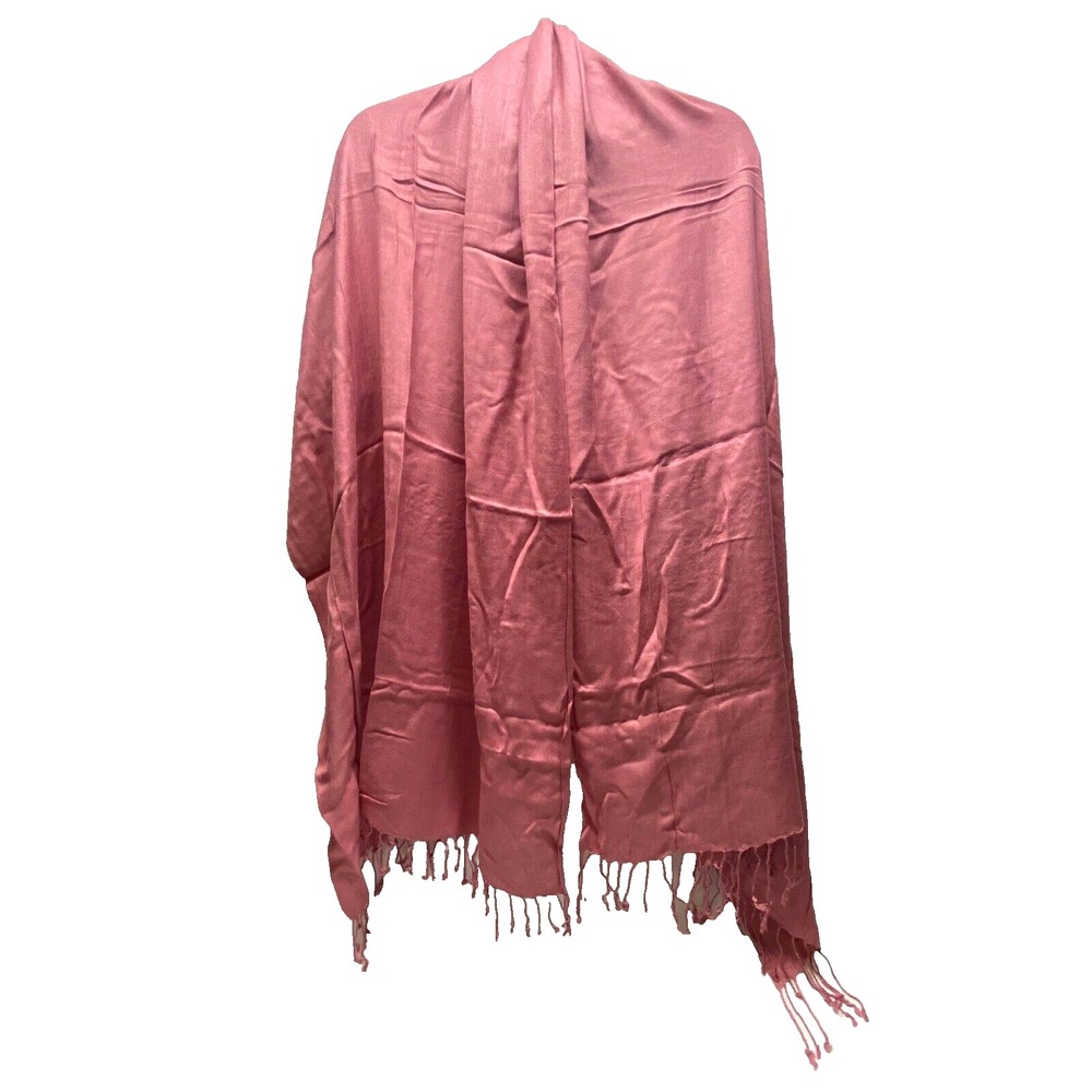 Pashmina Large Soft Shawl Wrap Scarf for Women Solid Pink OSFM NWOT